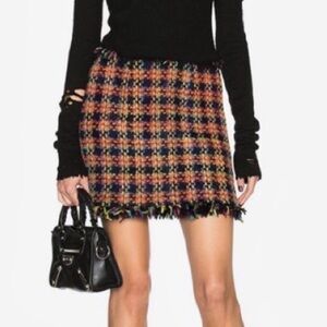 Edward Achour tweed mini skirt